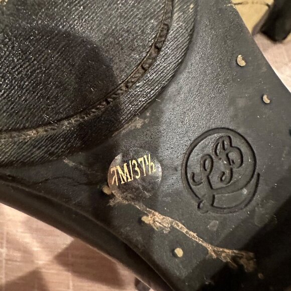 LUCKY BRAND WOMENS SIZE 7 BLACK RUBBER BOOTS - Picture 5 of 8